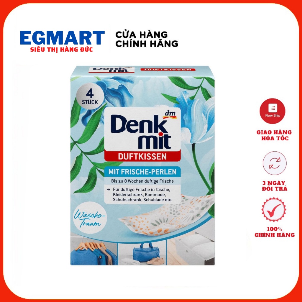 [Nhập SIEUTHIEG giảm 10% đơn từ 99K] Túi thơm để tủ quần áo Denkmit 4 túi - EGMART