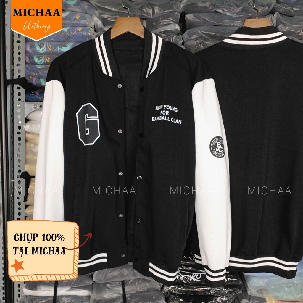 Áo Khoác Nỉ CHỮ G KEEP YOUNG Nam Nữ Form Bomber Vải Nỉ Hình In Đẹp - MICHAA