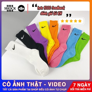 Tất Thể Thao Logo Swoosh nhiều màu ✔️✔️ Đệm Cushion thấm mồ hôi thoáng khí - SSS