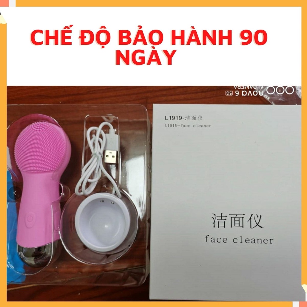 Máy Rửa Mặt Mini Máy Mát Xa Mặt Cầm Tay, Mát Xa Mắt, Đẩy Tinh Chất Nóng Lạnh Cao Cấp Sạc Điện L1919 Giúp Sạch Sâu Da