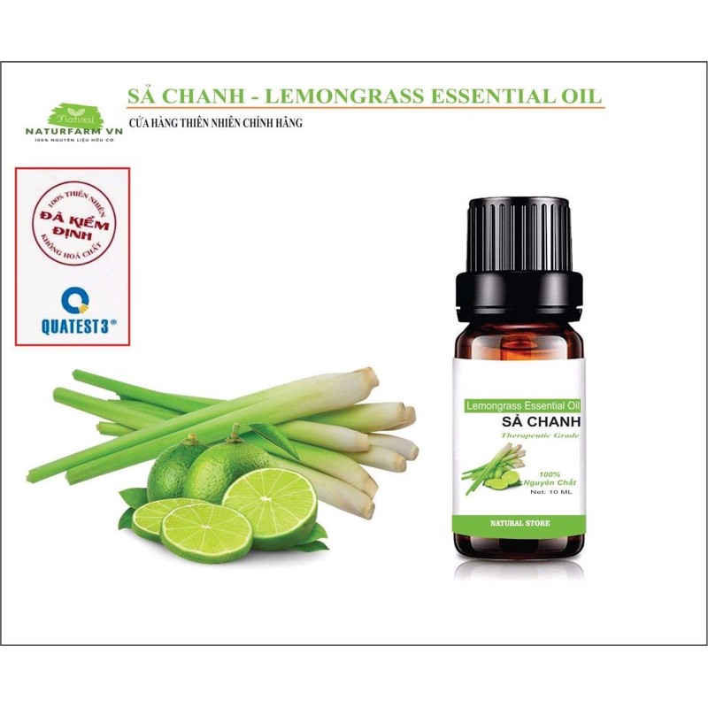 Tinh Dầu Sả Chanh 10ML Nguyên Chất Organic ( Lemongrass Essential Oil )