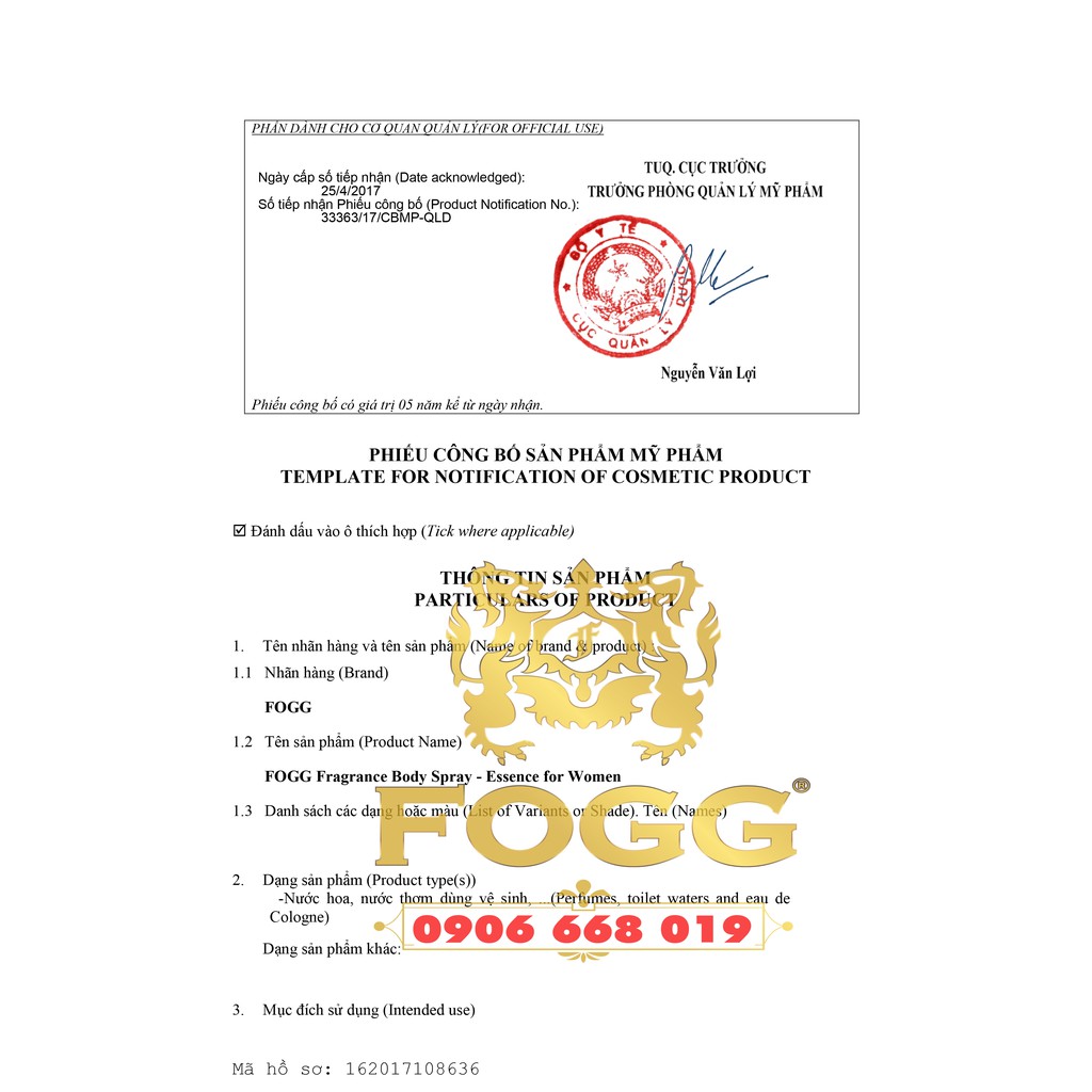 XỊT TOÀN THÂN NỮ FOGG ESSENCE 120ML - DUBAI | BigBuy360 - bigbuy360.vn