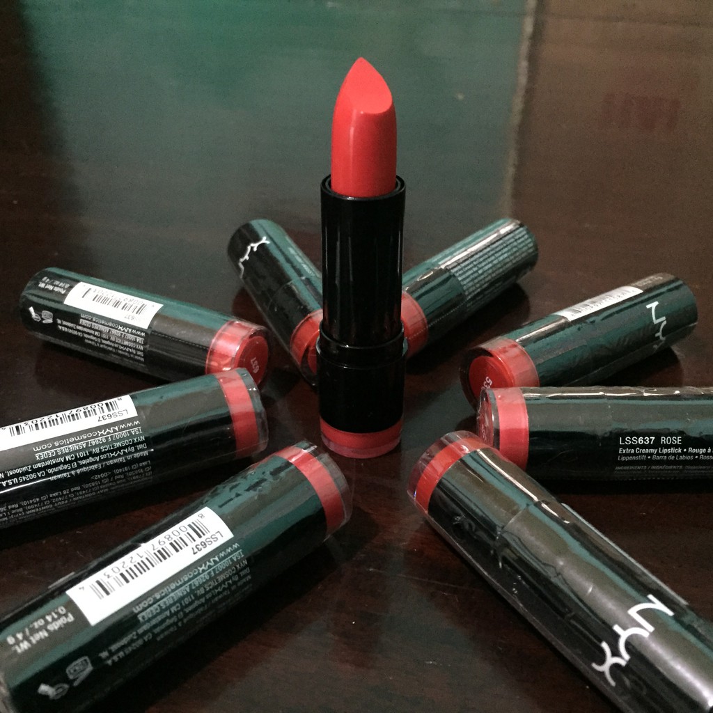 Son Môi Nhiều Dưỡng NYX Màu Hồng Đỏ Round Case Lipstick Lip Cream xách tay Mỹ