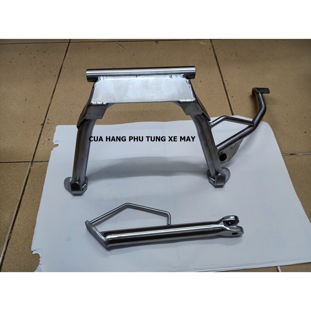 BỘ CHỐNG ĐỨNG + CHỐNG NGHIÊNG INOX 304 GẮN XE VARIO - CLICK - AIRBLADE - PCX