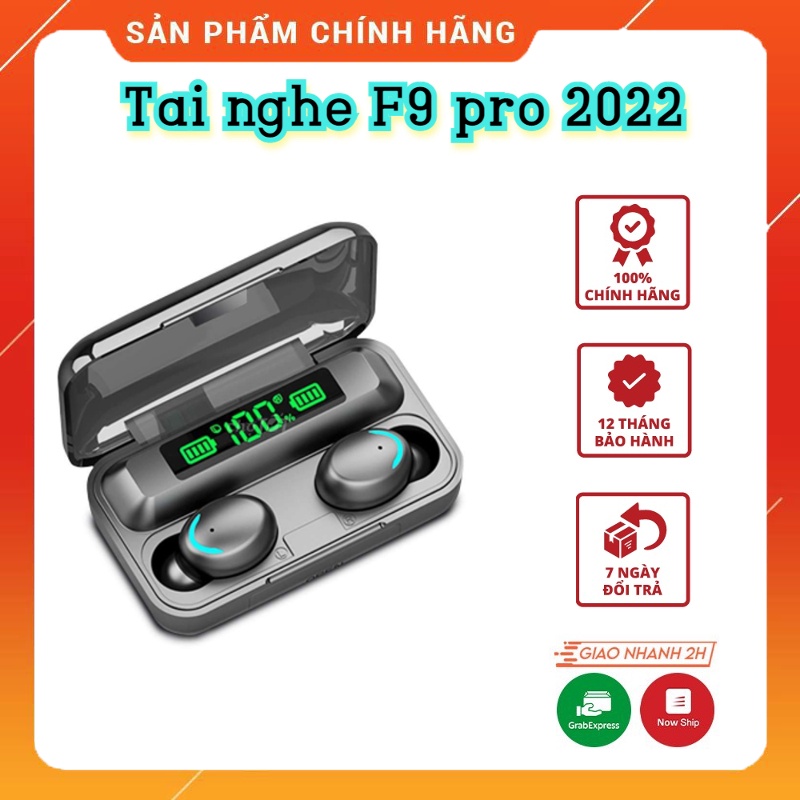 Tai Nghe Bluetooth True Wireless F9 PRO 2022 Bluetooth 5.1 | Bản Quốc Tế | Cảm Ứng | Chống Nước. Bảo Hành 12 Tháng