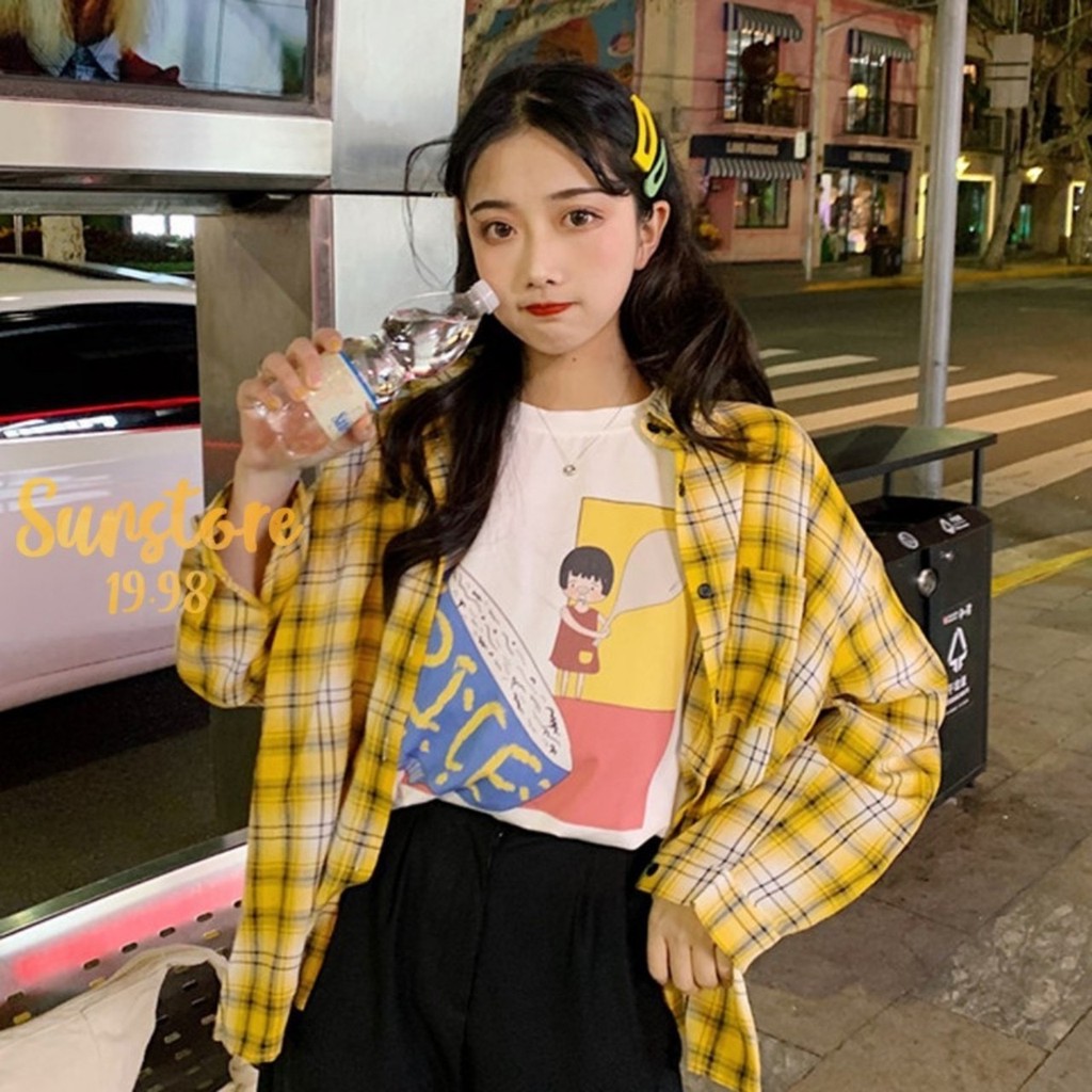 [Mã FAMAYWA giảm 10K đơn 50K] Áo Khoác Unisex ( Có hình thật) Kiểu Dáng Sơ Mi Caro MẪU MỚI phong cách cá tính | BigBuy360 - bigbuy360.vn