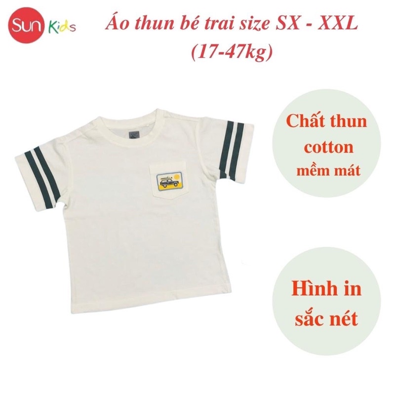 Áo thun bé trai xuất xịn, áo phông cho bé trai, chất cotton, size SX-XXL, - SUNKIDS1