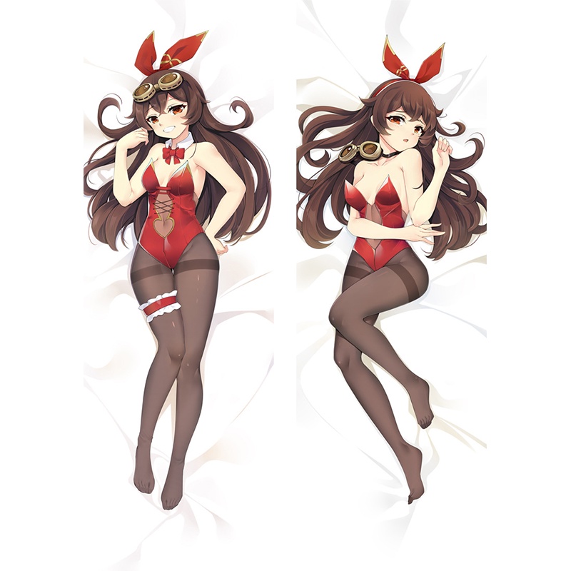 【Ready Stock】Genshin Impact long Body Pillow Cover Peach Skin Pillowcase Double Sided Print girl gift