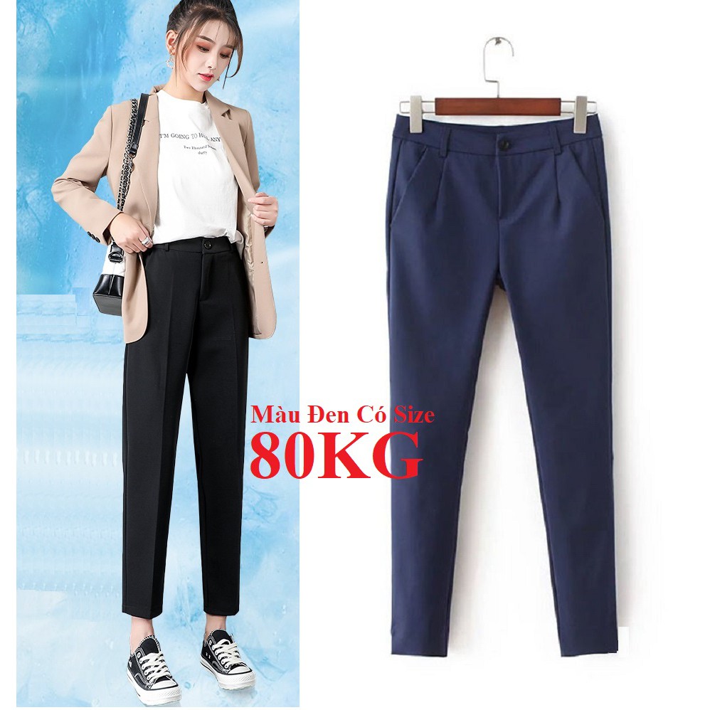 QUẦN TÂY NỮ LƯNG CAO HỌC SINH, QUẦN ÂU HỌC SINH NỮ, Màu đen có Big Size 3XL 4XL 5XL 6XL đến 80KG | BigBuy360 - bigbuy360.vn