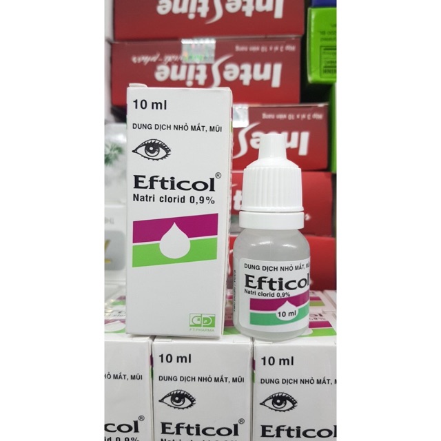 Combo 10 chai nước muối sinh lý Efticol 0,9% chính hãng