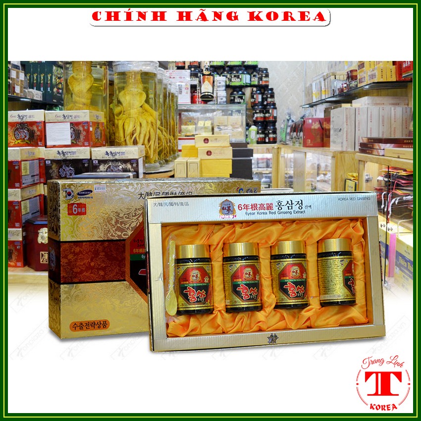 Cao hồng sâm Kanghwa hàn quốc, hộp 4 lọ - Cao sâm hàn quốc Korean 6 Years Red Ginseng Extract, tranglinh