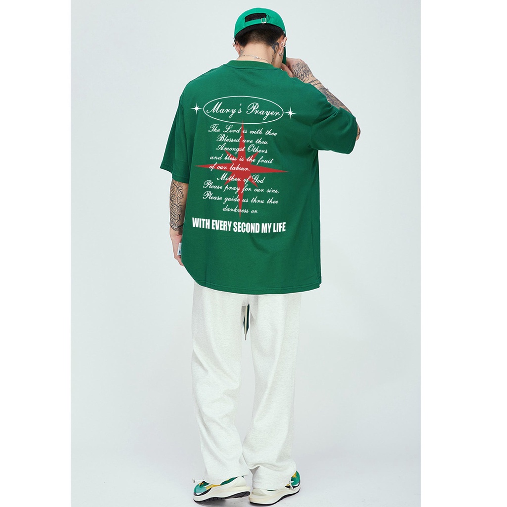 Áo thun form rộng ATHANOR tay lỡ - unisex - mẫu athanorclub xanh lá