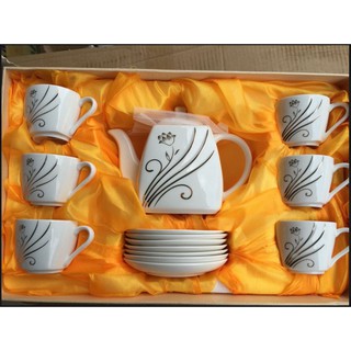BỘ ẤM CHÉN PHA TRÀ CERAMICS- GỐM SỨ CAO CẤP