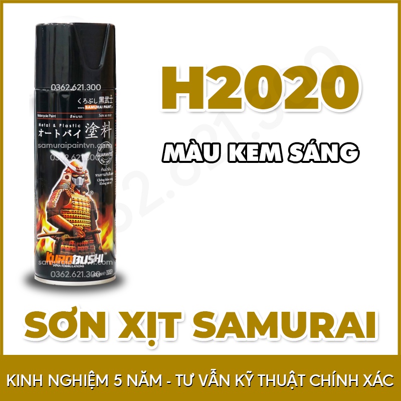 Chai sơn Samurai màu kem sáng H2020