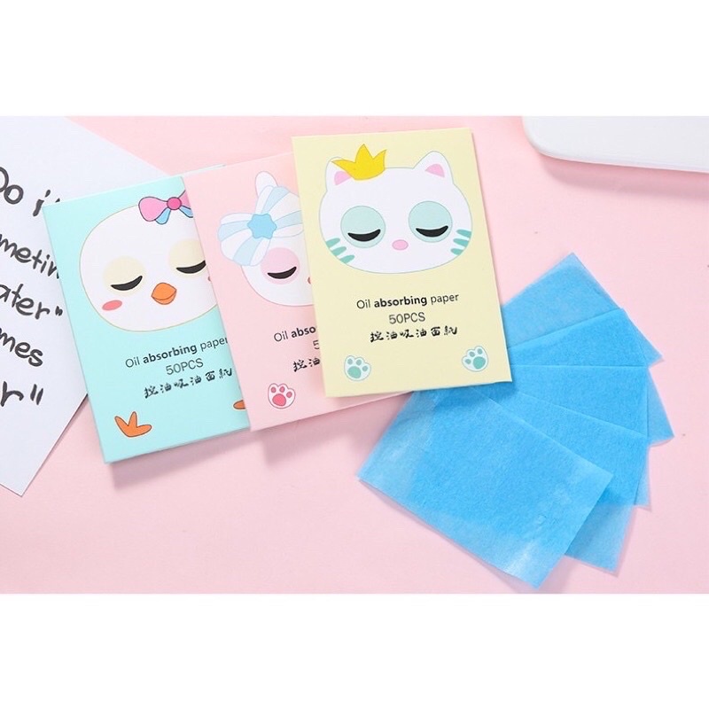 Giấy thấm dầu lameila, Giấy hút dầu bả nhờn làm sạch da mặt gói 50 tờ | BigBuy360 - bigbuy360.vn