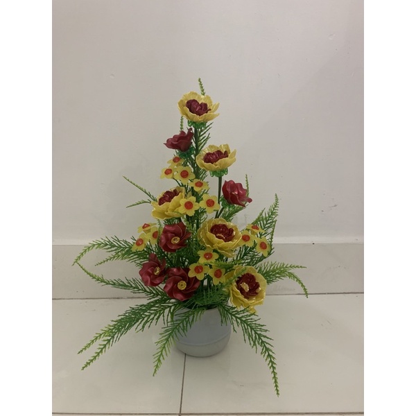 Chậu hoa pha lê cao 30-35cm ngang 20-25cm
