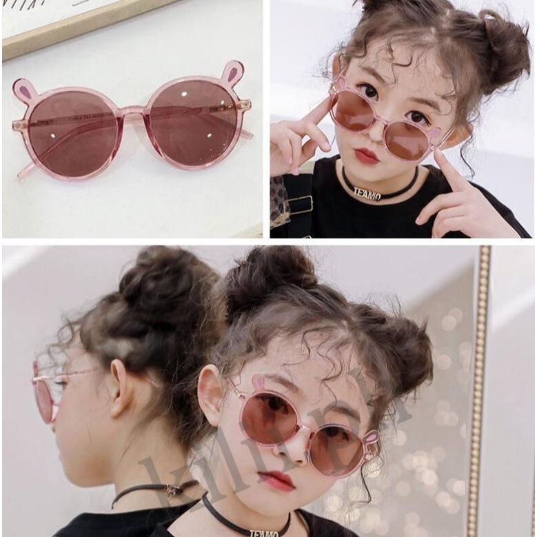 Kilii Kính Mát Chống Tia UV400 Hình Gấu Dễ Thương Cho Trẻ Em