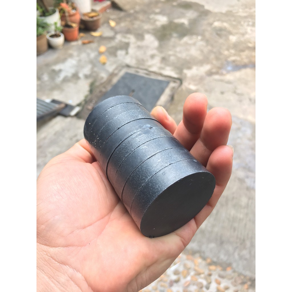 Nam Châm Đen Ferrite Ø 50x10mm, Nam Châm Tròn