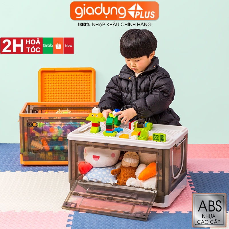 Thùng Đựng Lego, Đồ Chơi, Gấu Bông Gấp Gọn Cao Cấp Cho Trẻ Em (Có Bánh Xe & Tay Xách, Nắp Đậy) LAZYDO