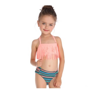 [SET BIKINI MẸ VÀ BÉ] đồ bơi bé gái tua rua