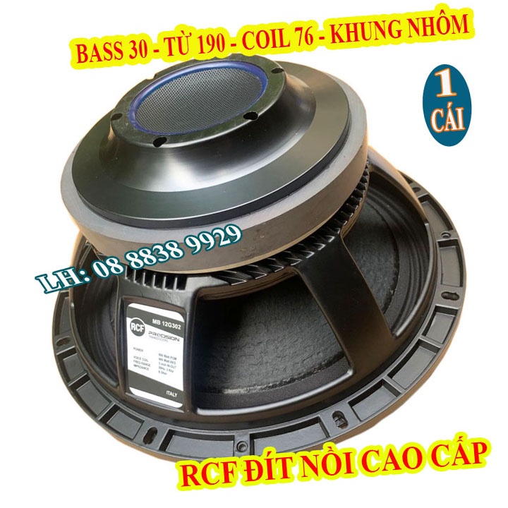 CỦ LOA BASS 30 RCF ĐÍT NỒI NHẬP KHẨU MÀNG GÂN TẨM DẦU TỪ 190 COIL 76 CAO CẤP - GIÁ 1 CHIẾC