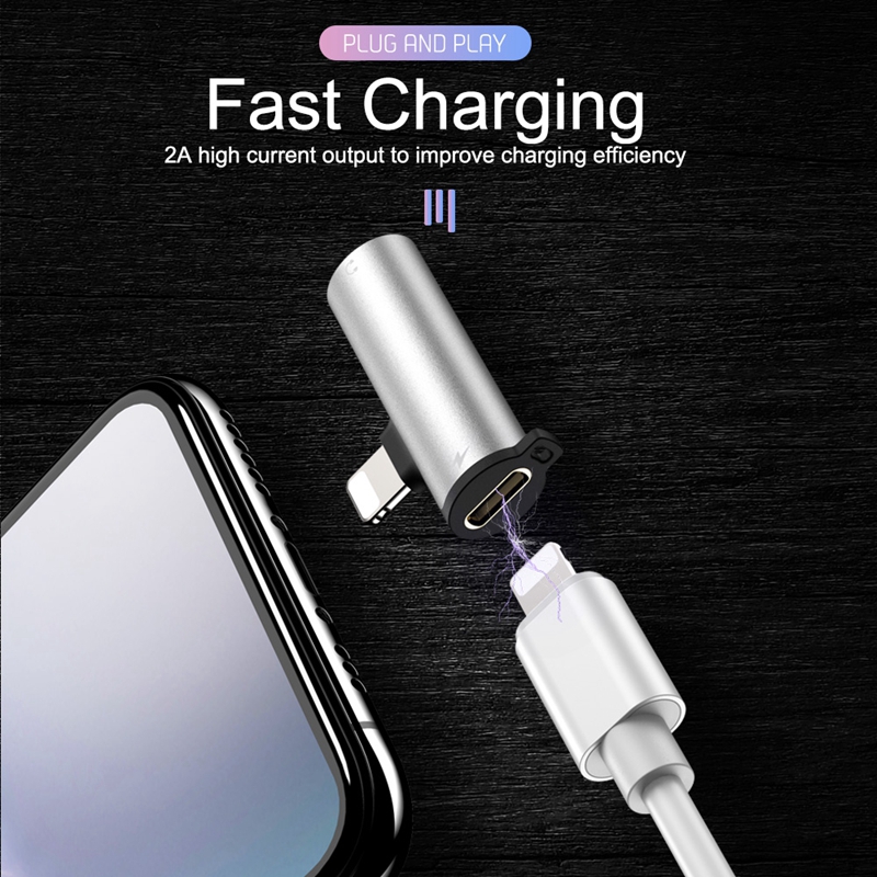 Đầu Chia Suntaiho 2 Trong 1 Từ Đầu Lightning Sang Giắc 3.5mm Otg Cho iPhone 12 Pro Max 11 Pro XS MAX X XR 7 8 Plus