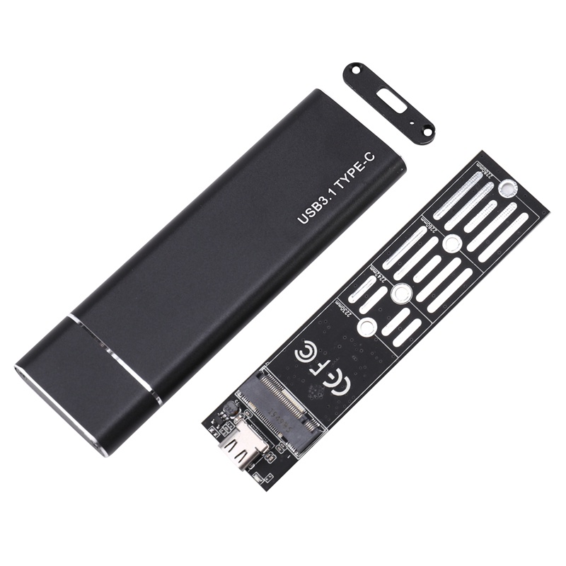 Hộp ổ cứng USB3.1 Type-C sang M.2 B SATA NGFF SSD 6Gbps M2 SSD 2280 màu đen | BigBuy360 - bigbuy360.vn