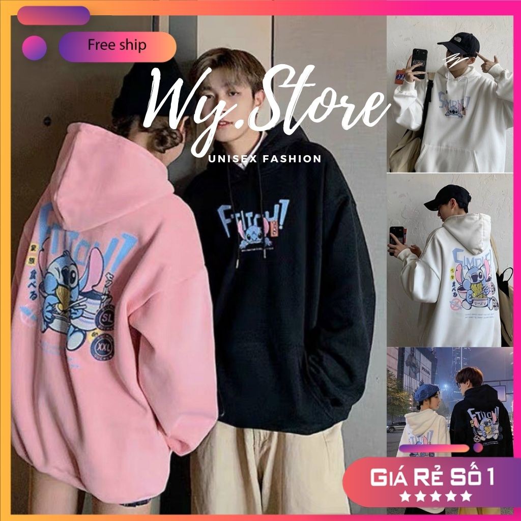 Áo Hoodie Nỉ - Áo Khoác Nỉ Nam Nữ Unisex FITCH 3 Màu Cực Hot - WY.STORE