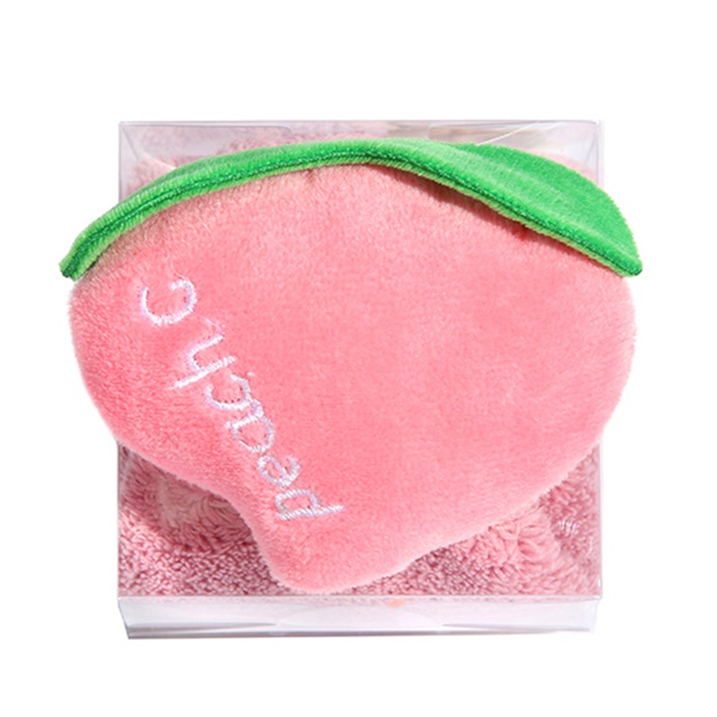 Xiangbao Khăn Lau Tay Vải Lông Cừu San Hô Mềm Mại Thấm Hút Nước Hình Quả Đào Dễ Thương Trang Trí Tiệc Cướ