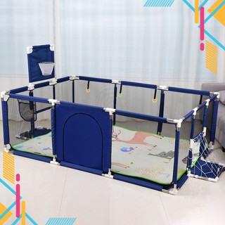 Nhà Bóng mini cho bé Nhà bóng trẻ em Nhà banh Cũi nhà bóng kèm rổ KT 120x120cm (tặng ngay 100 quả bóng) - TOP223