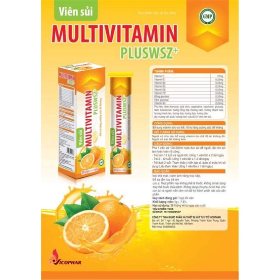 Sủi Mul Tivitamin pluszzs tuyp 20 viên | Thế Giới Skin Care