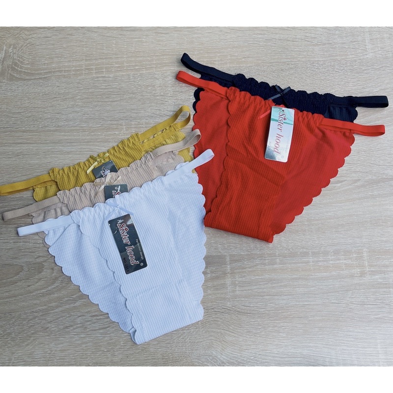 Quần lót Dây Su gân Phối nơ xinh xắn , Quần lót Su dây Thái Sexy Viền sóng 2212
