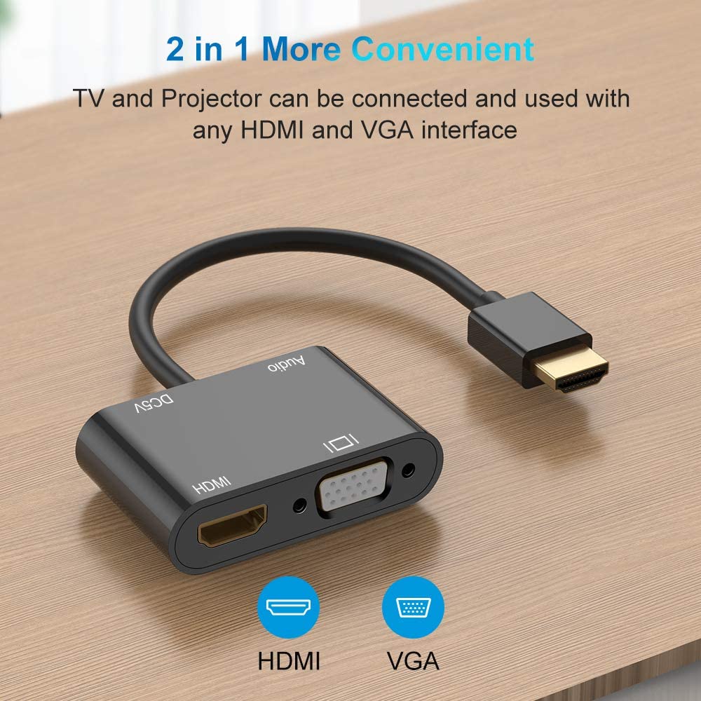 Bộ chuyển đổi HDMI sang VGA HDMI cho PC Laptop Ultrabook