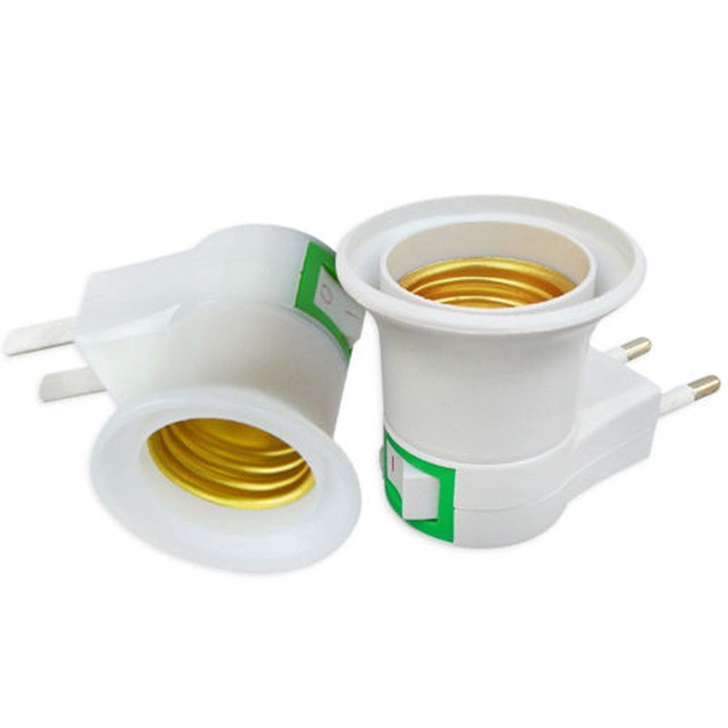 YIYU Giá Đỡ Bóng Đèn Led E27 Phích Cắm Eu Có Công Tắc On / Off