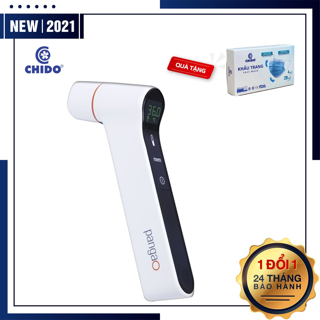[Mã BMLTA50 giảm 50K đơn 150K] [MUA 1 TẶNG 1] Nhiệt Kế Điện Tử Hồng Ngoại CHÍNH HÃNG Chido phiên bản 2022
