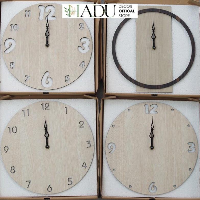 Đồng Hồ Treo Tường Gỗ Decor trang trí nhà cửa tối giản - HaduDecor