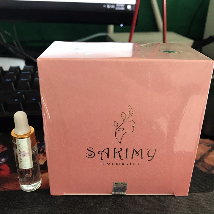 Kem body dưỡng siêu trắng da SAKIMY whitening body cream tặng 1 serum Sakimy pha kem body (Hàng xịn)