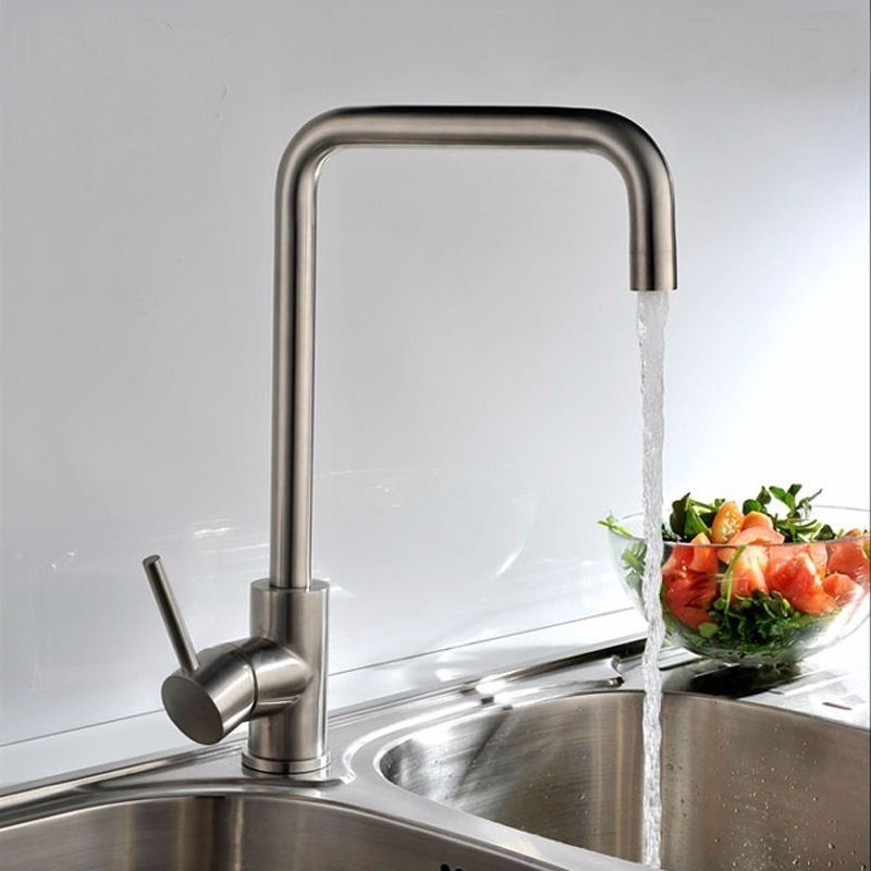 Vòi rửa bát nóng lạnh - Cần vuông - Siêu bền - Inox 304 - Giá hủy diệt