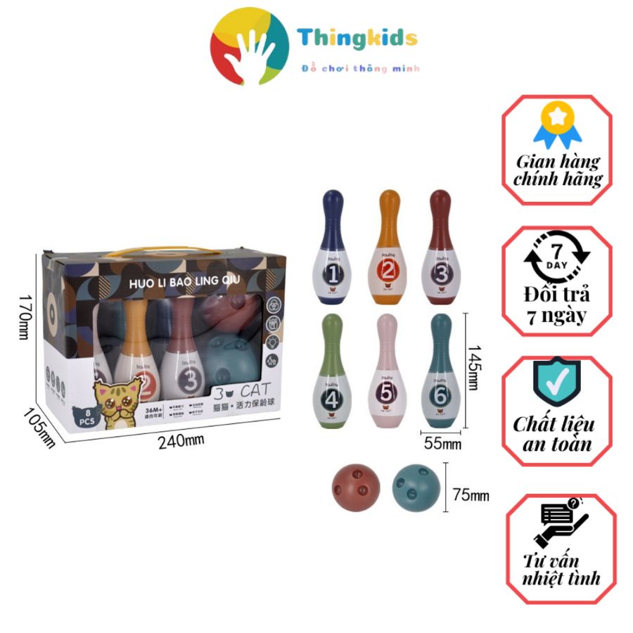 Đồ chơi Bowling cho bé, đồ chơi vận động cho trẻ - Thingkids