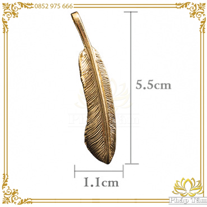 Móc Khóa Lông Vũ Takahashi Goro Đồng Nguyên Khối - Tâm Phong Thủy