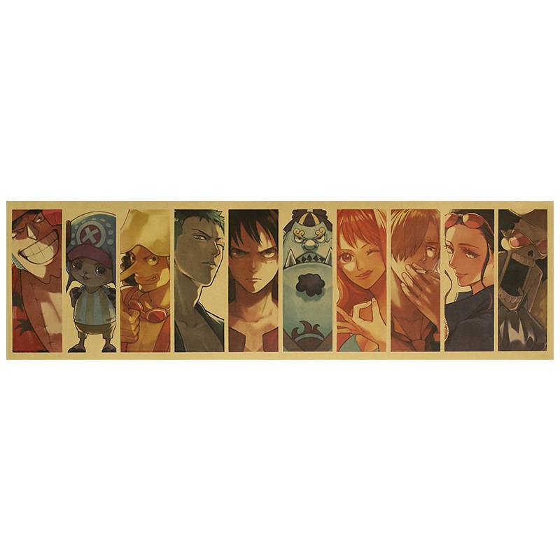 Tranh treo tường trang trí hình hoạt hình One Piece 70x20cm