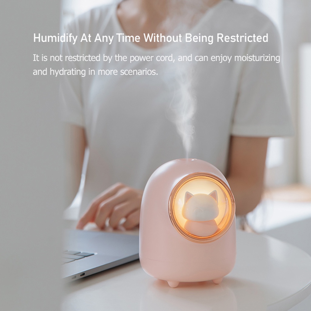 Máy phun sương tạo ẩm không khí XIAOMI YOUPIN 3Life không dây để bàn thiết kế con tàu vũ trụ và chú mèo/ hamster nhỏ gọn