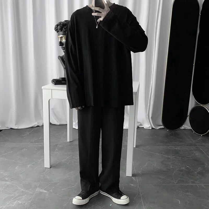 [ĐỘC ĐÁO] Áo thun trơn phom rộng,áo thu đông nam nữ,áo phông dài tay nam nữ,áo thun Unisex. | BigBuy360 - bigbuy360.vn