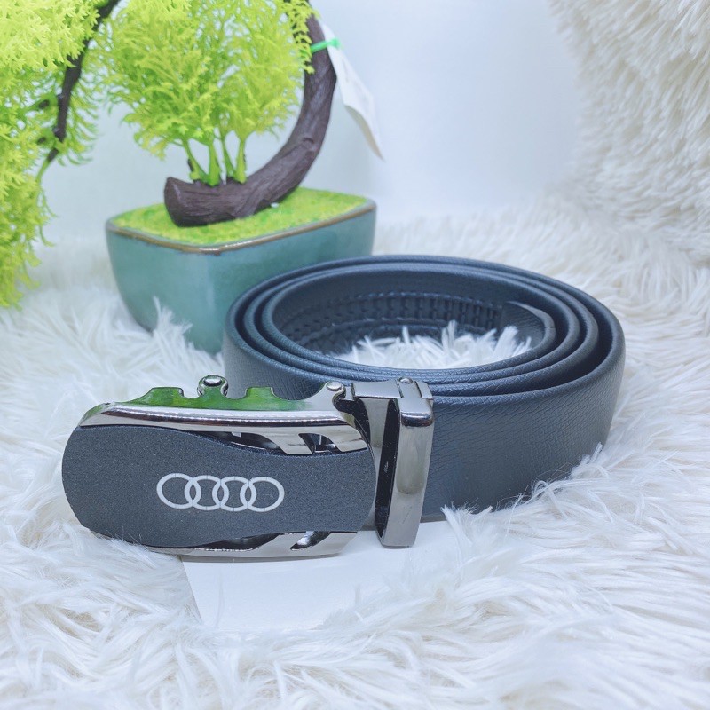 Thắt Lưng Nam,Dây Lưng Nam Mặt Hợp Kim Khoá Tự Động Mặt Sần Audi Dây Da Mềm Tổng Hợp