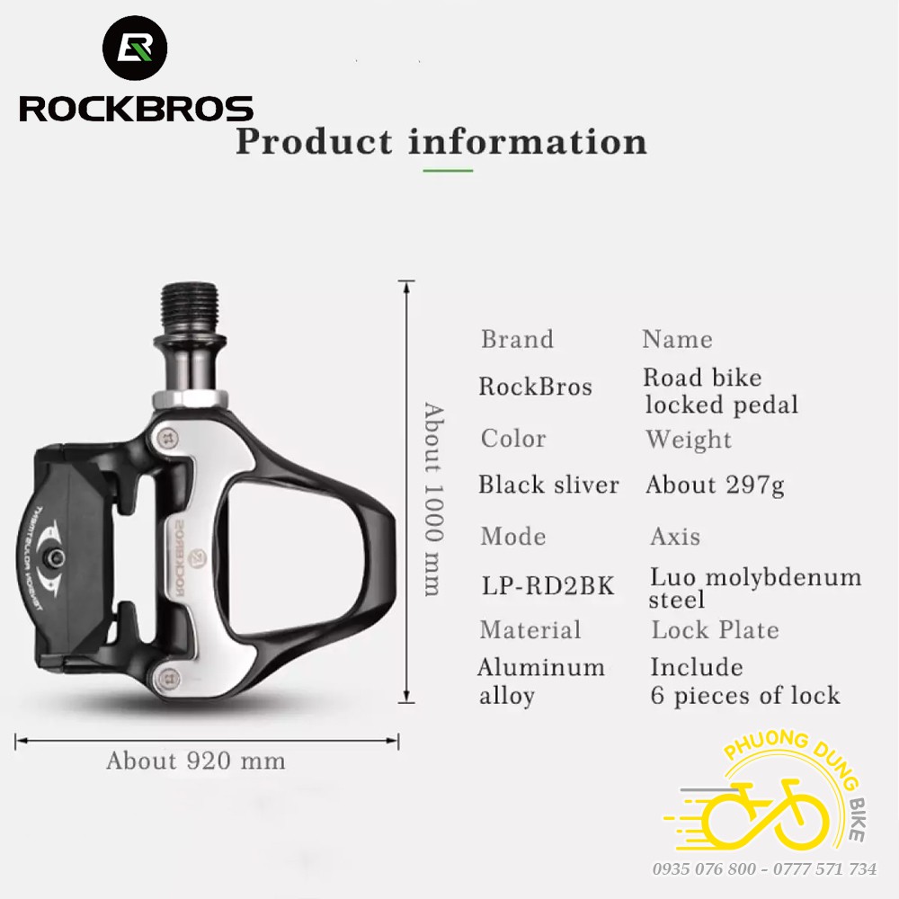 Pedan can xe đạp ROCKBROS LP-R21 / LP-RD2BK - Shimano Road