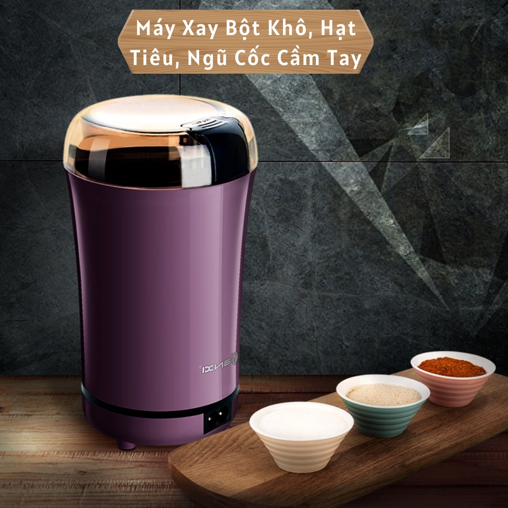 Máy Xay Hạt Khô, Máy Xay Bột Ngũ Cốc, Cafe, Thảo Dược, Các Loại Hạt Cực Nhanh Chỉ Từ 6 Đến 18 Giây