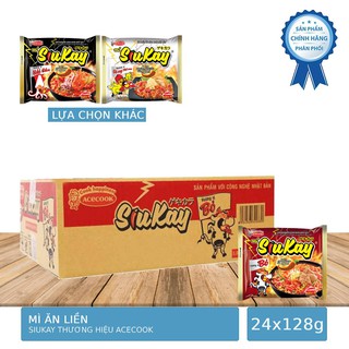 Thùng 24 Gói Mì Ăn Liền SiuKay Thương Hiệu Acecook 128g
