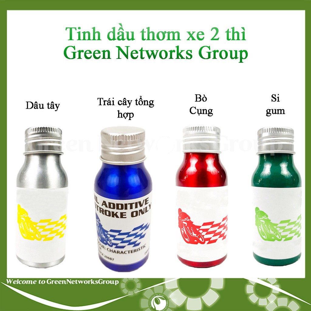 Phụ gia pha nhớt không đóng cặn ,Tinh dầu thơm xe 2 thì cho xipo yaz nova Greennetworks