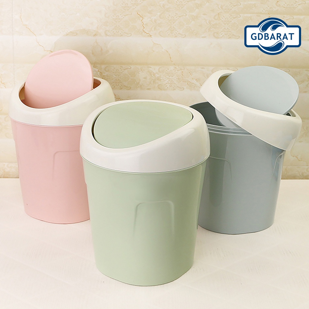 Thùng Rác Nắp Lật Mini Bằng Nhựa Nhiều Màu Sắc Tiện Dụng