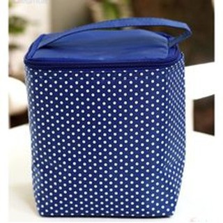 Sốc! túi giữ nhiệt chấm bi 2 lớp